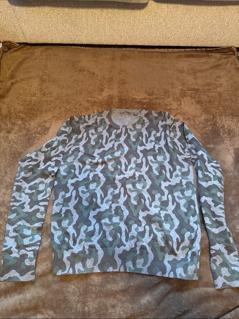 Men's Crewneck Camo Sweater